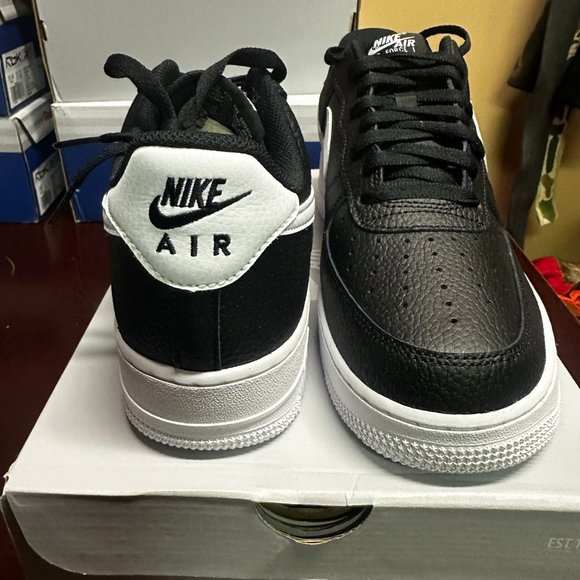 Nike Mens Black White Air Force 1 07 CT2302-002 Lace Up Sneaker Shoes Size 10.5 main image 5